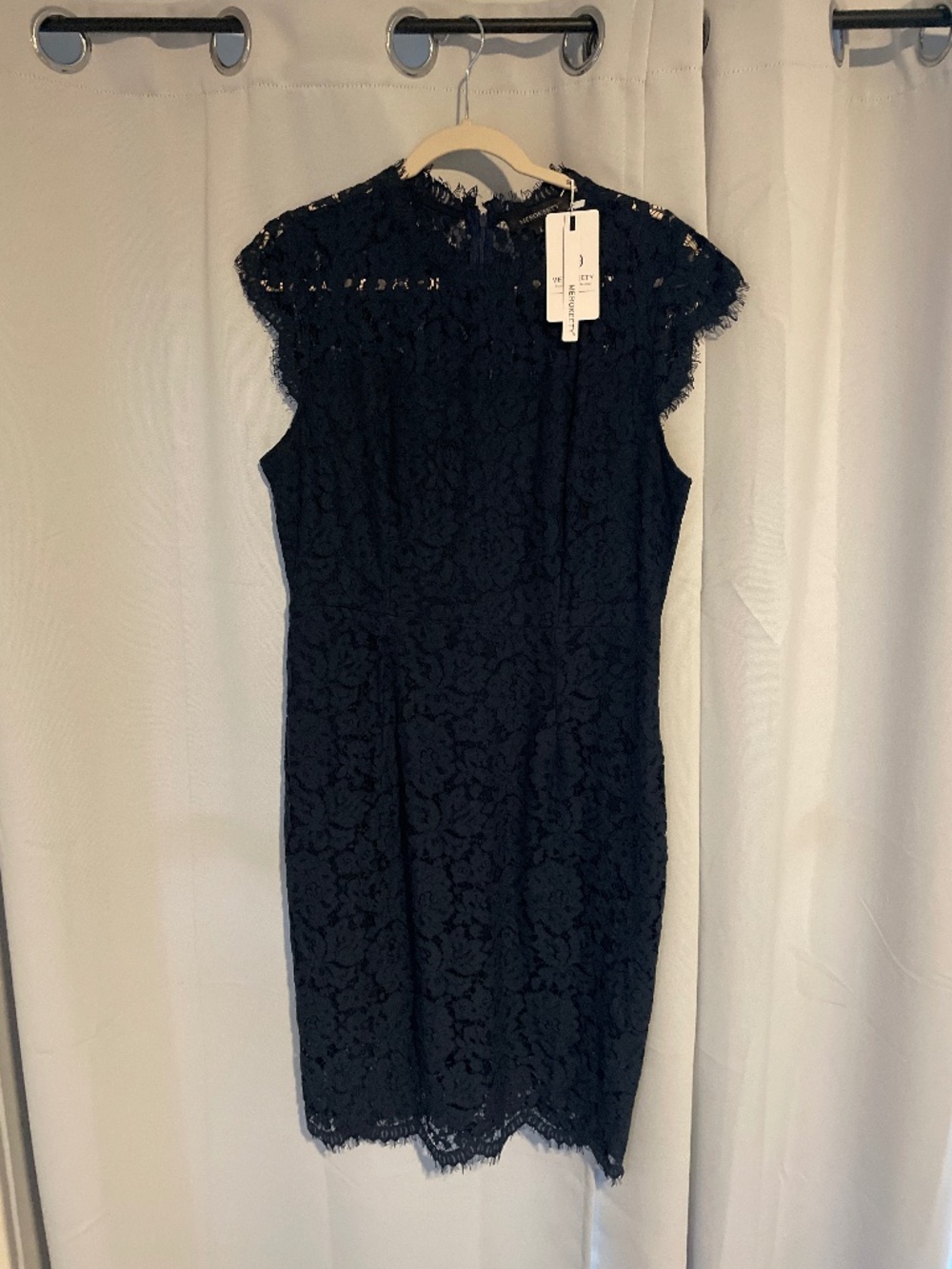 Navy Blue Lace Dress